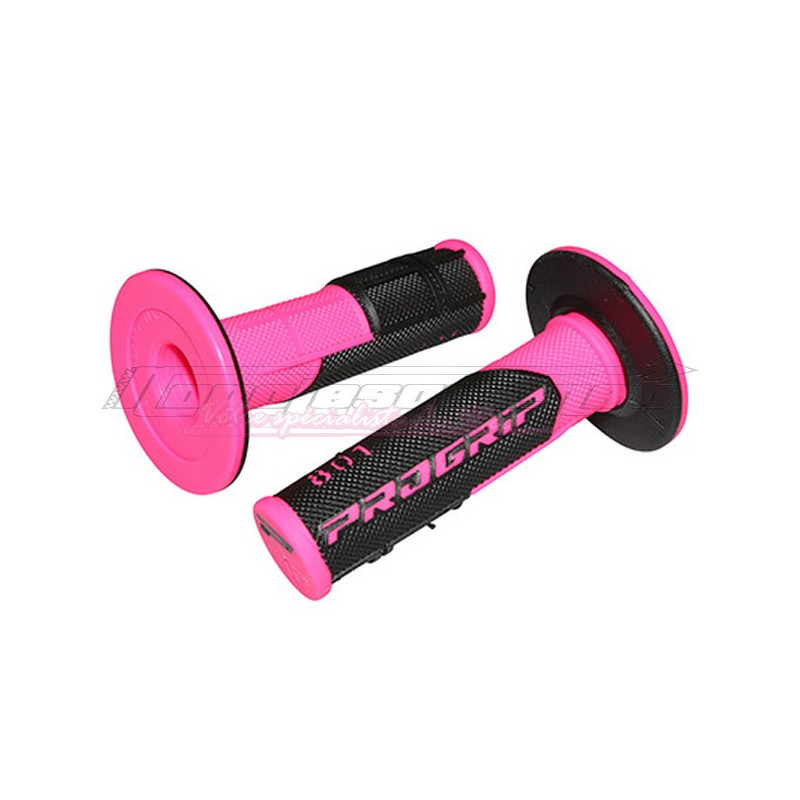 Poignées Progrip 801 rose fluo - noir