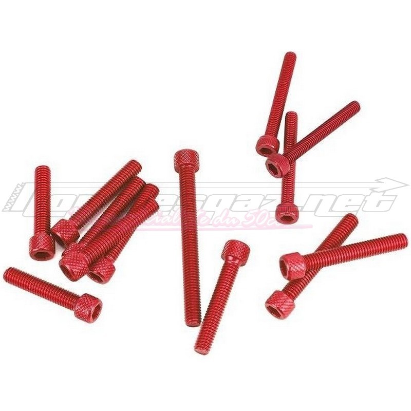 Kit visserie carter embrayage Derbi Euro 3 & 4 rouge