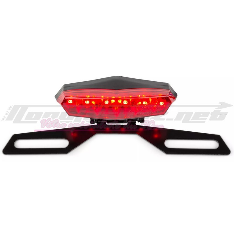 Feu AR STR8 hexagonal LED avec support de plaque rouge