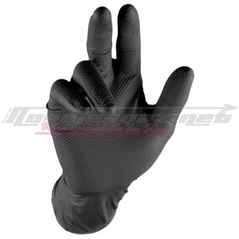 Gants d'atelier nitrile haute résistance x50 noir (taille au choix)